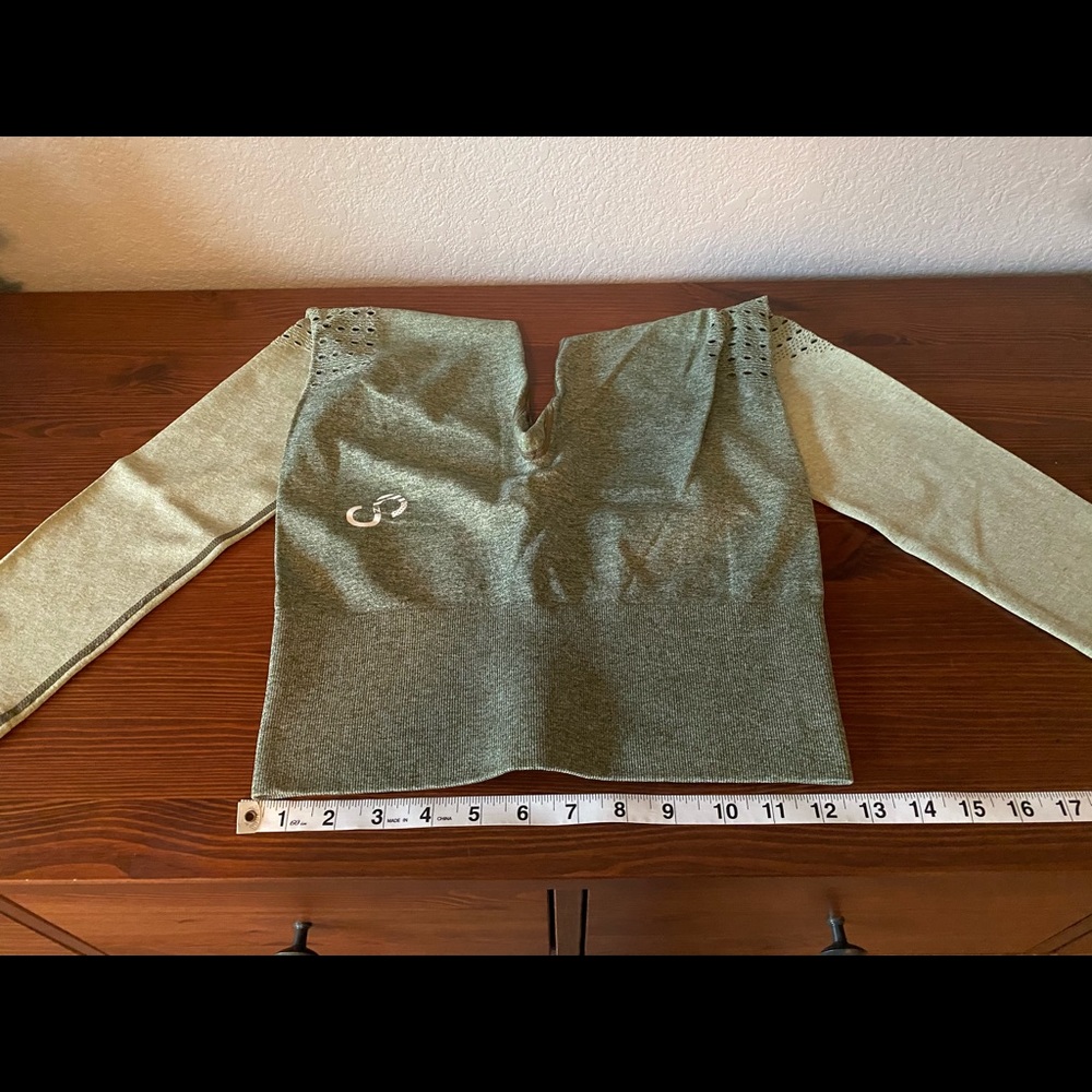 Curves N Combatboots Green Ombré Seamless Leggings